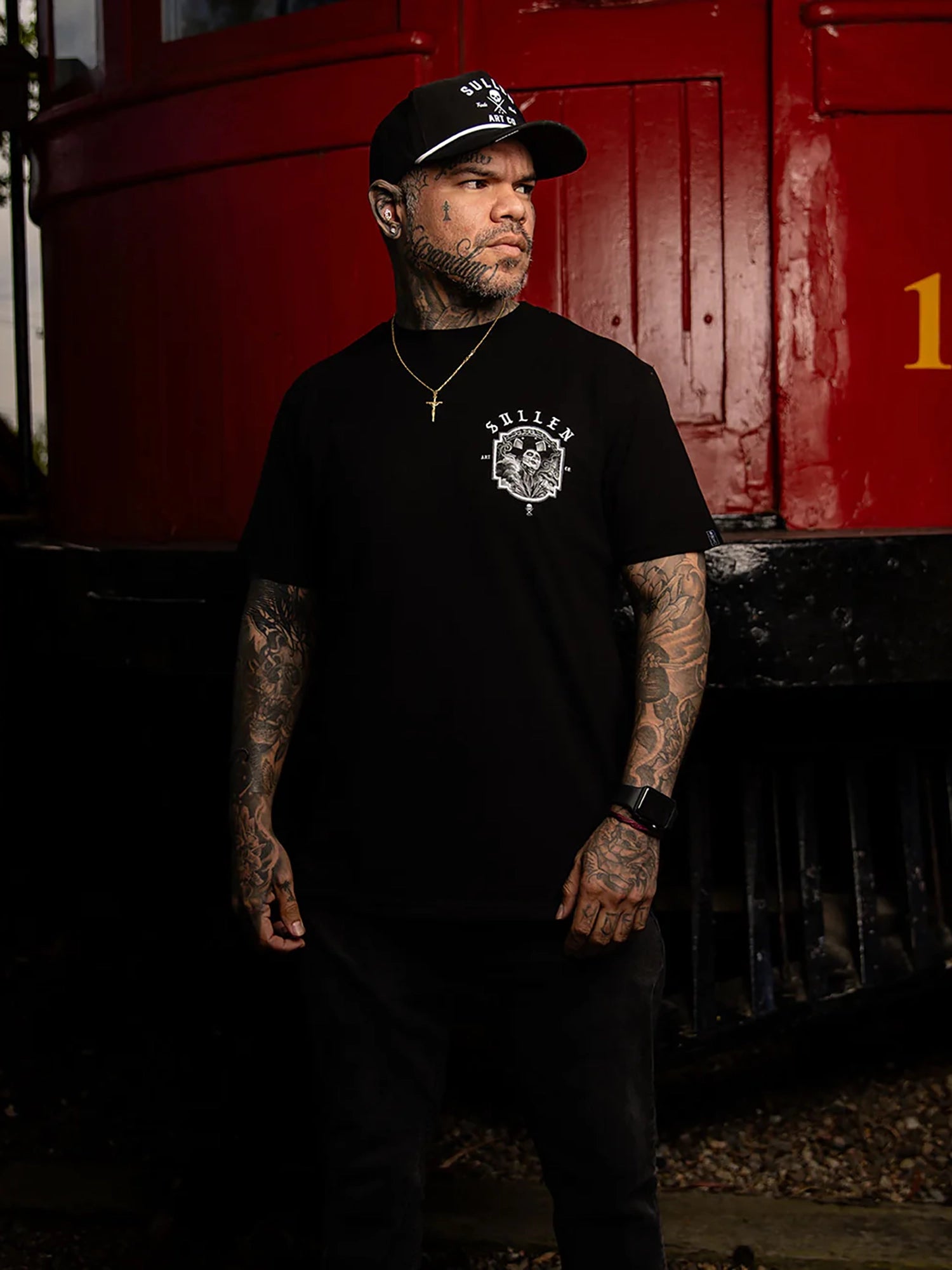 Sullen Men's Rosales Premium Graphic T-shirt - Jet Black by Sullen