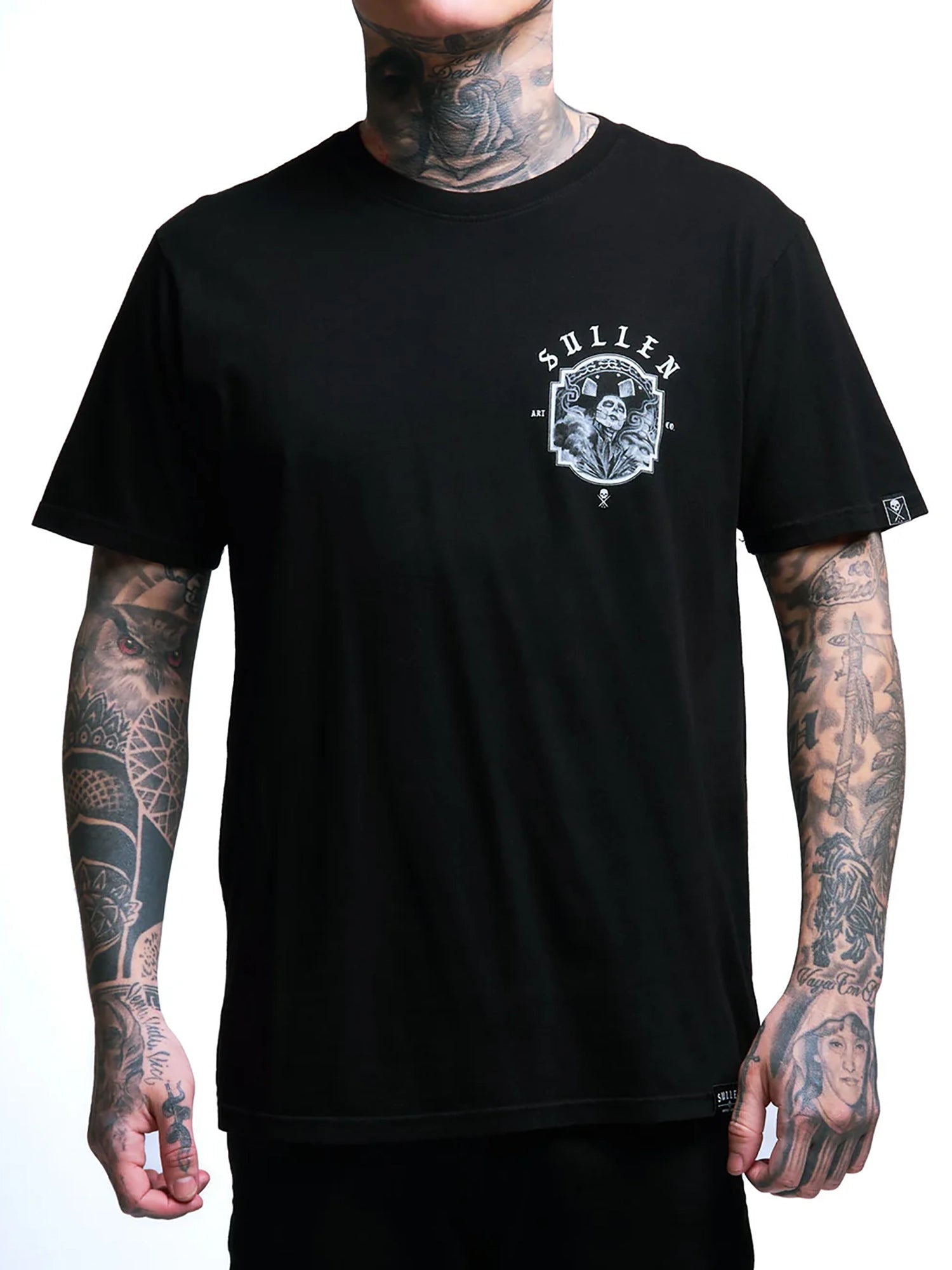 Sullen Men's Rosales Premium Graphic T-shirt - Jet Black by Sullen
