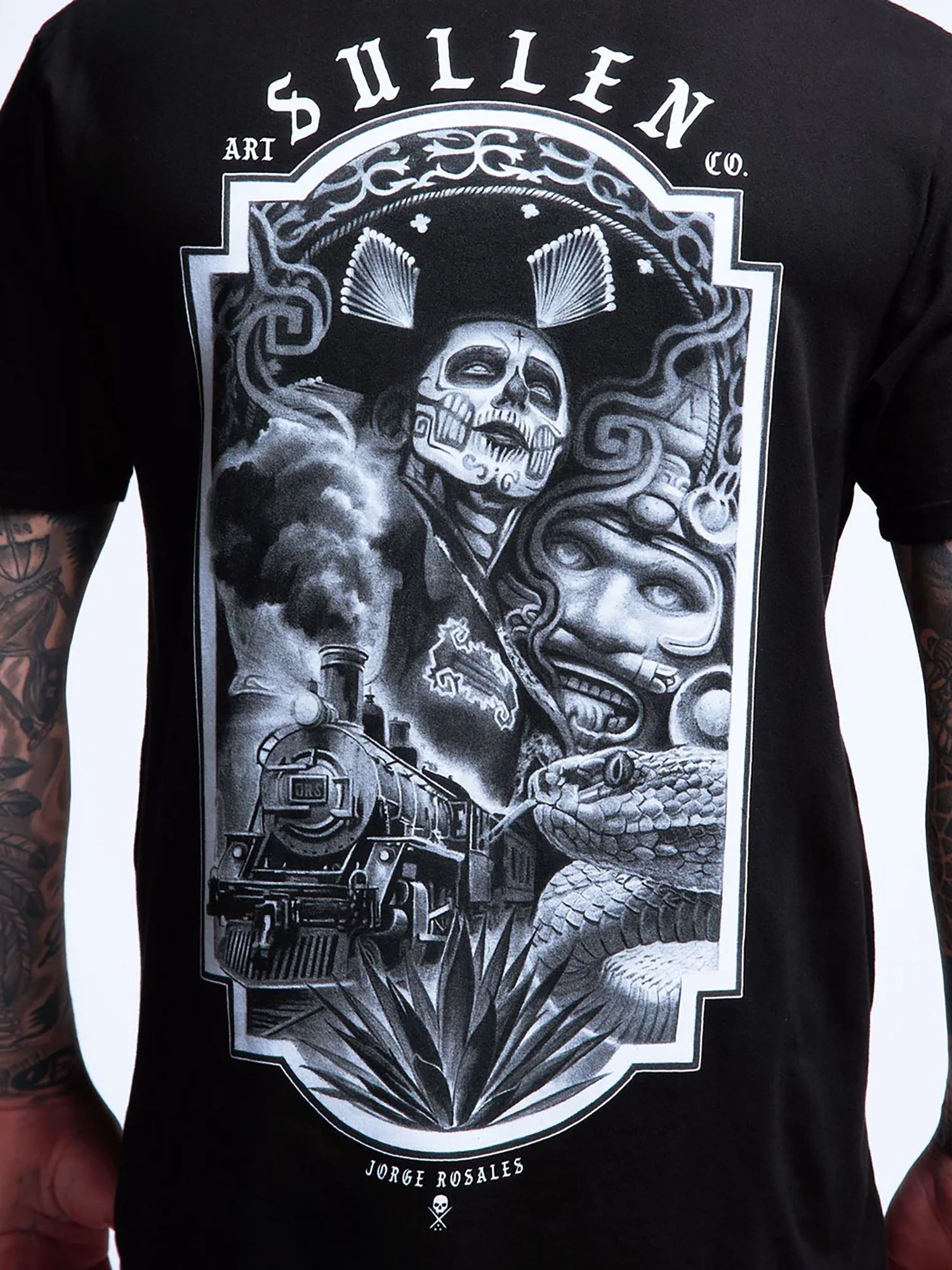 Sullen Men's Rosales Premium Graphic T-shirt - Jet Black by Sullen