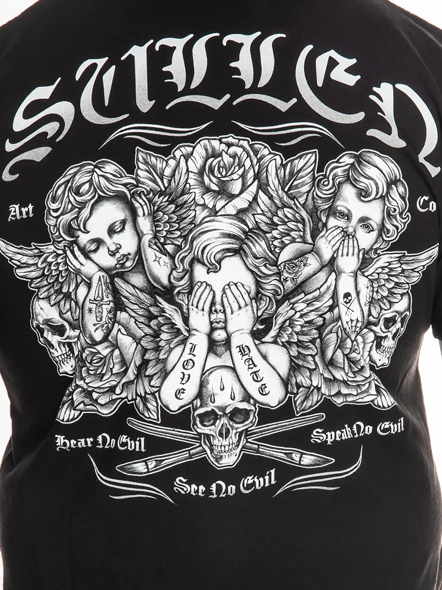 Sullen Men's See No Evil Premium Graphic T-shirt - Jet Black by Sullen
