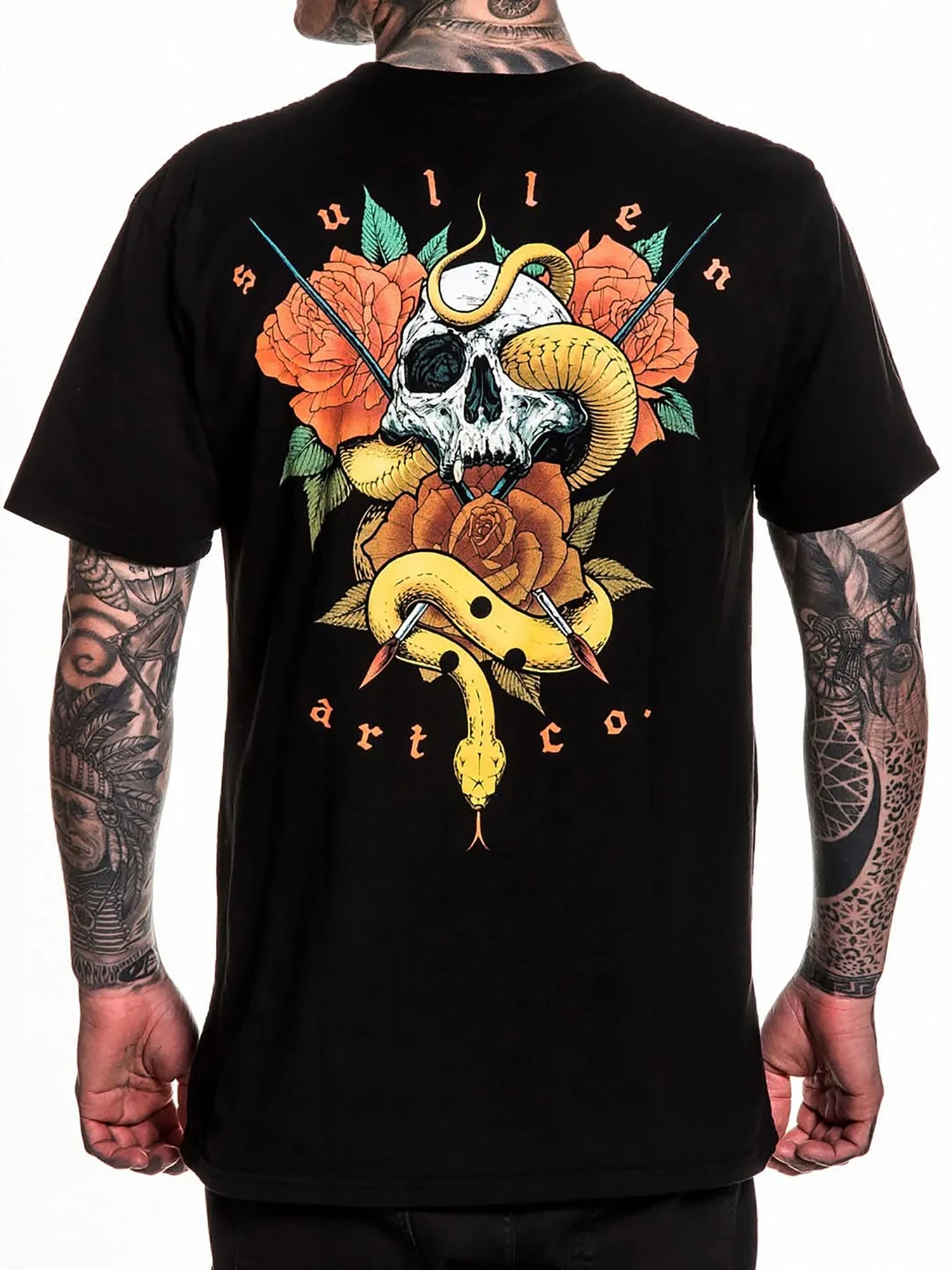Sullen Men's Serpentine Premium Graphic T-shirt - Jet Black by Sullen