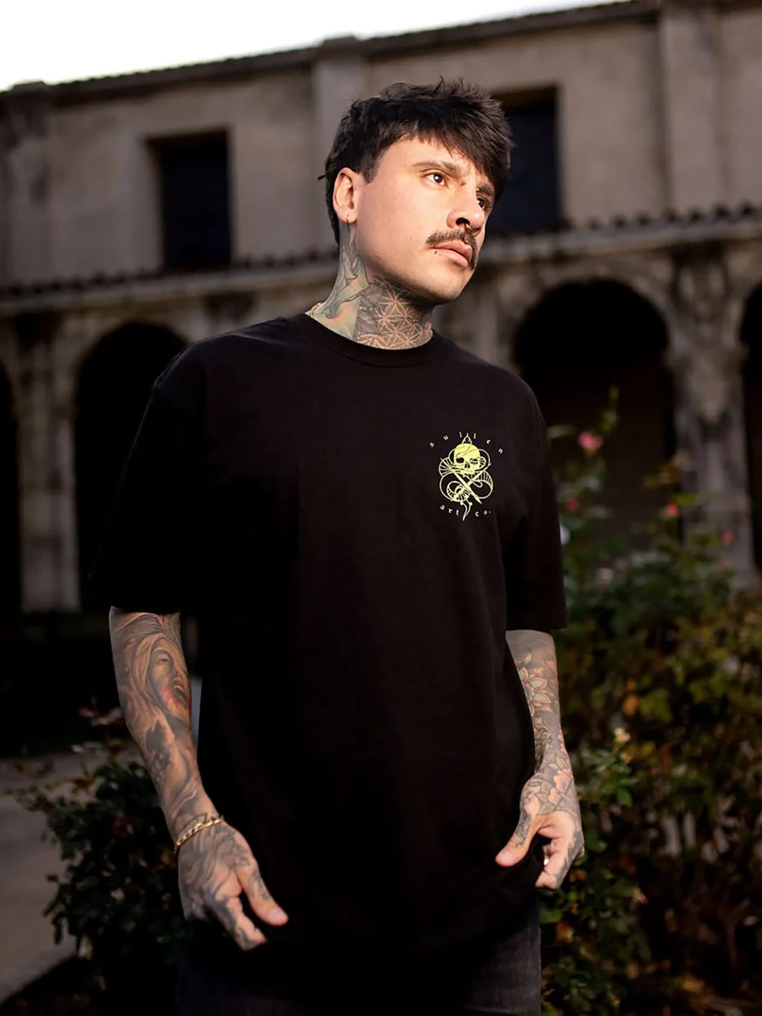 Sullen Men's Serpentine Premium Graphic T-shirt - Jet Black by Sullen