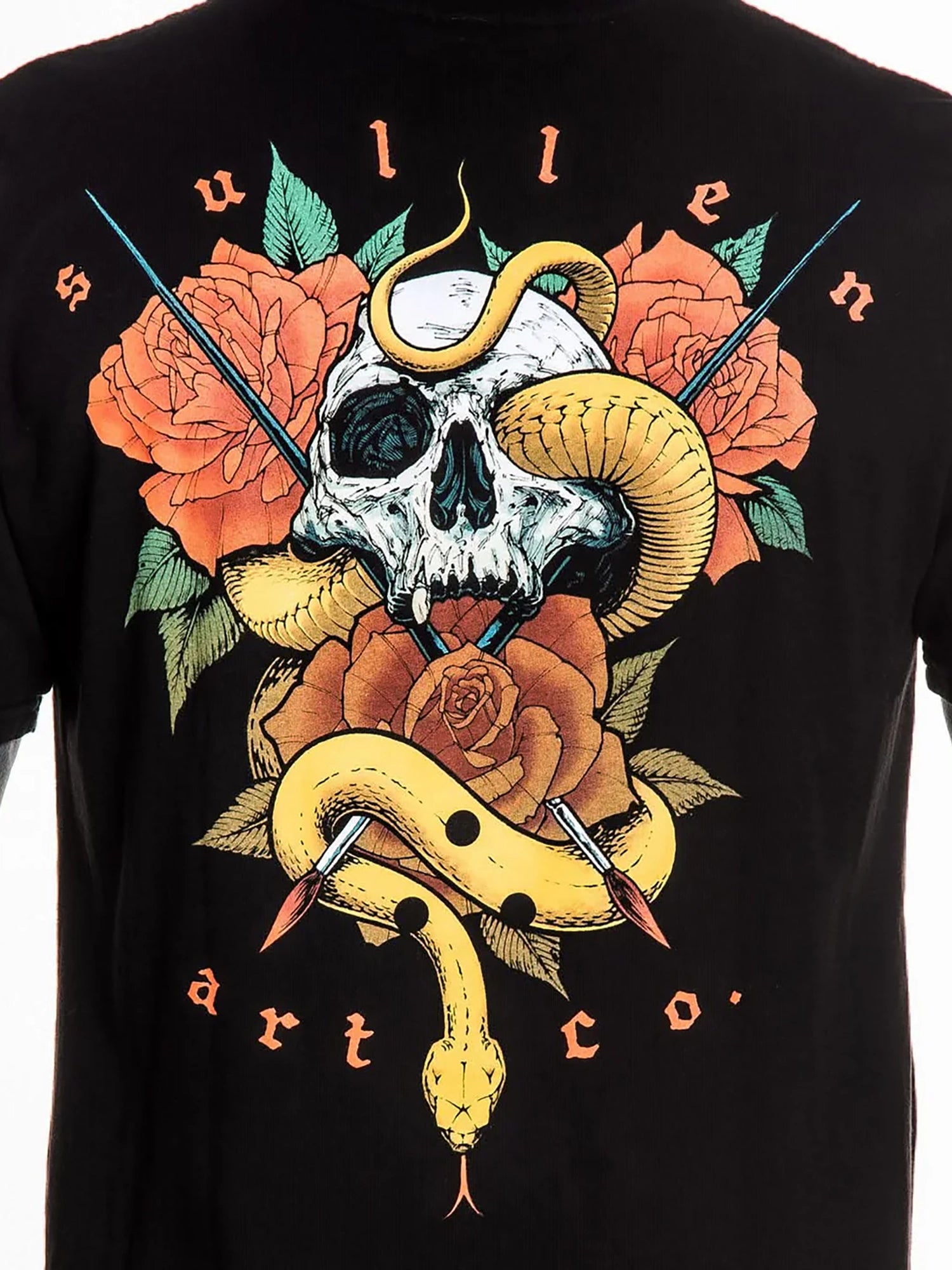 Sullen Men's Serpentine Premium Graphic T-shirt - Jet Black by Sullen