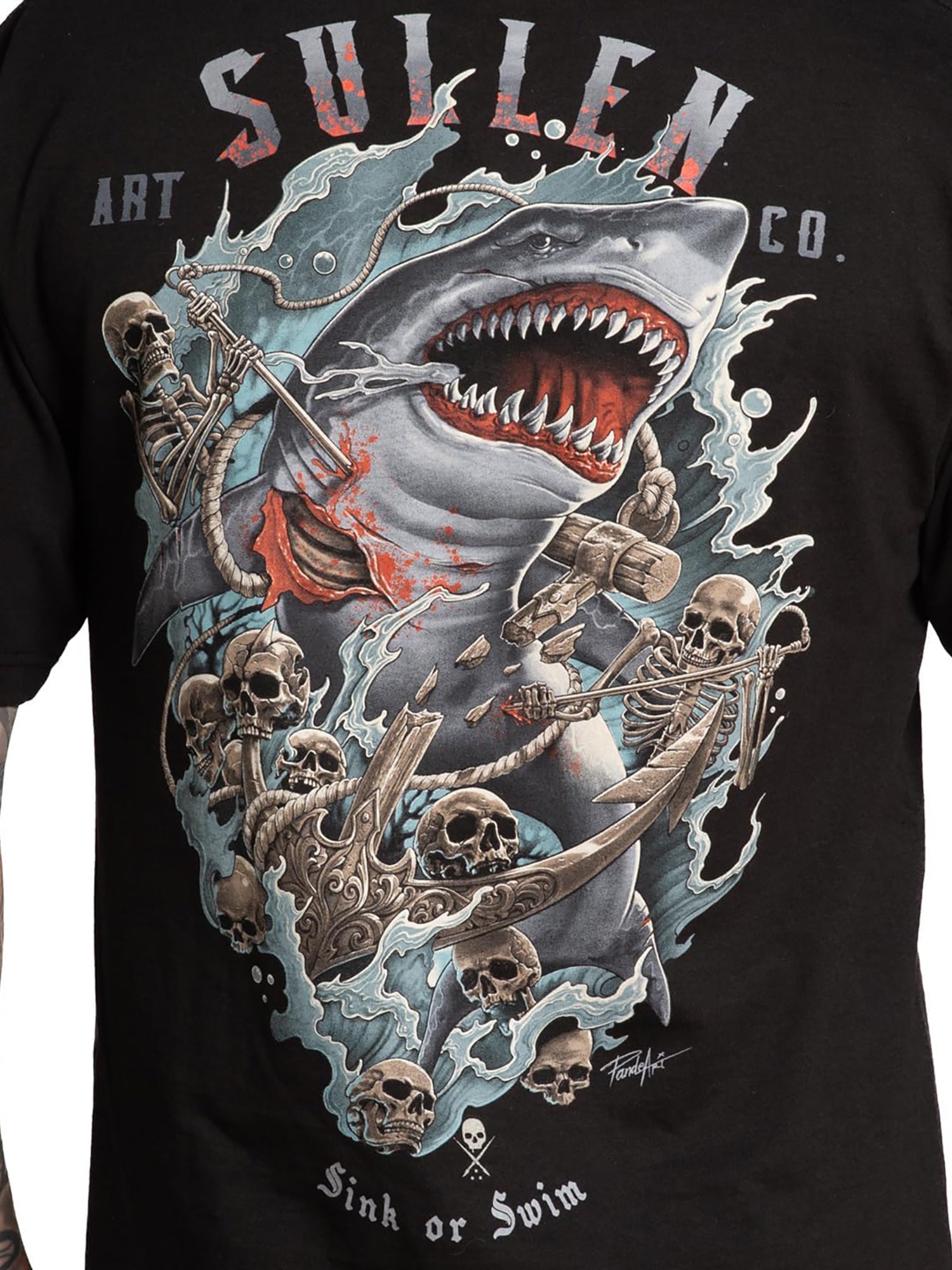 Sullen Men's Shark Battle Standard T-shirt