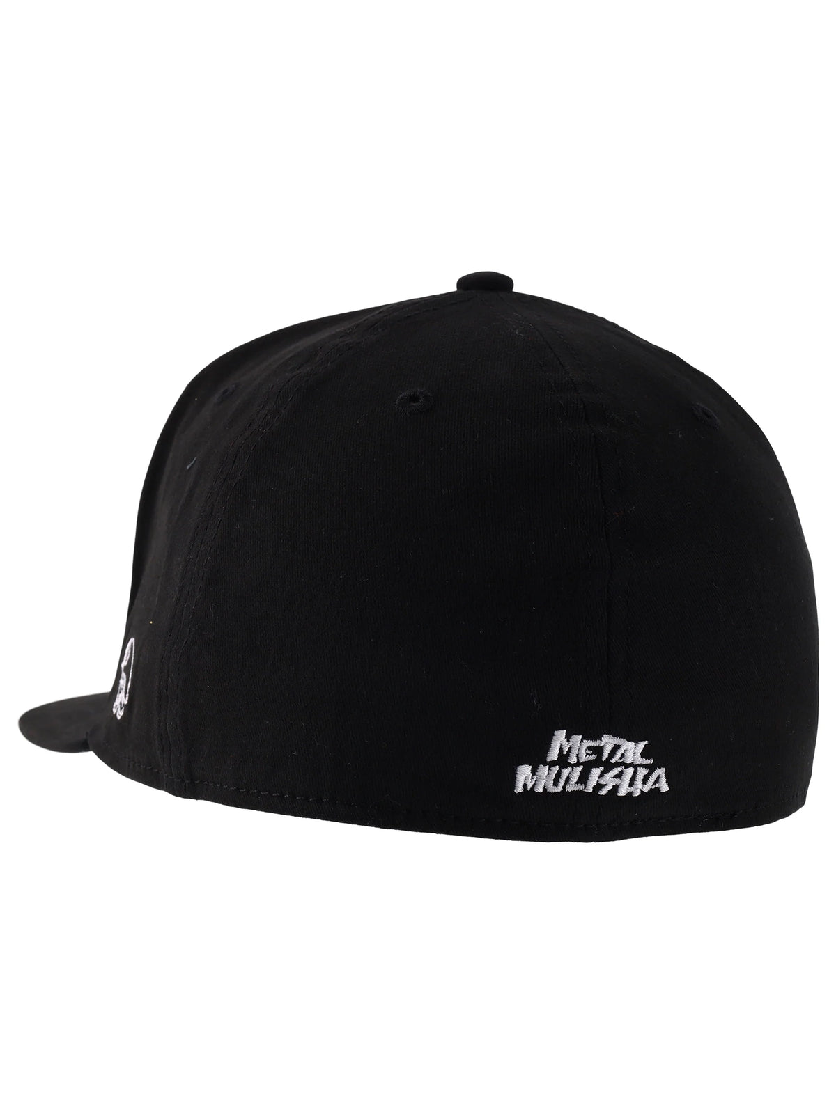 Metal Mulisha Sketched black flex hat with white embroidery - back view