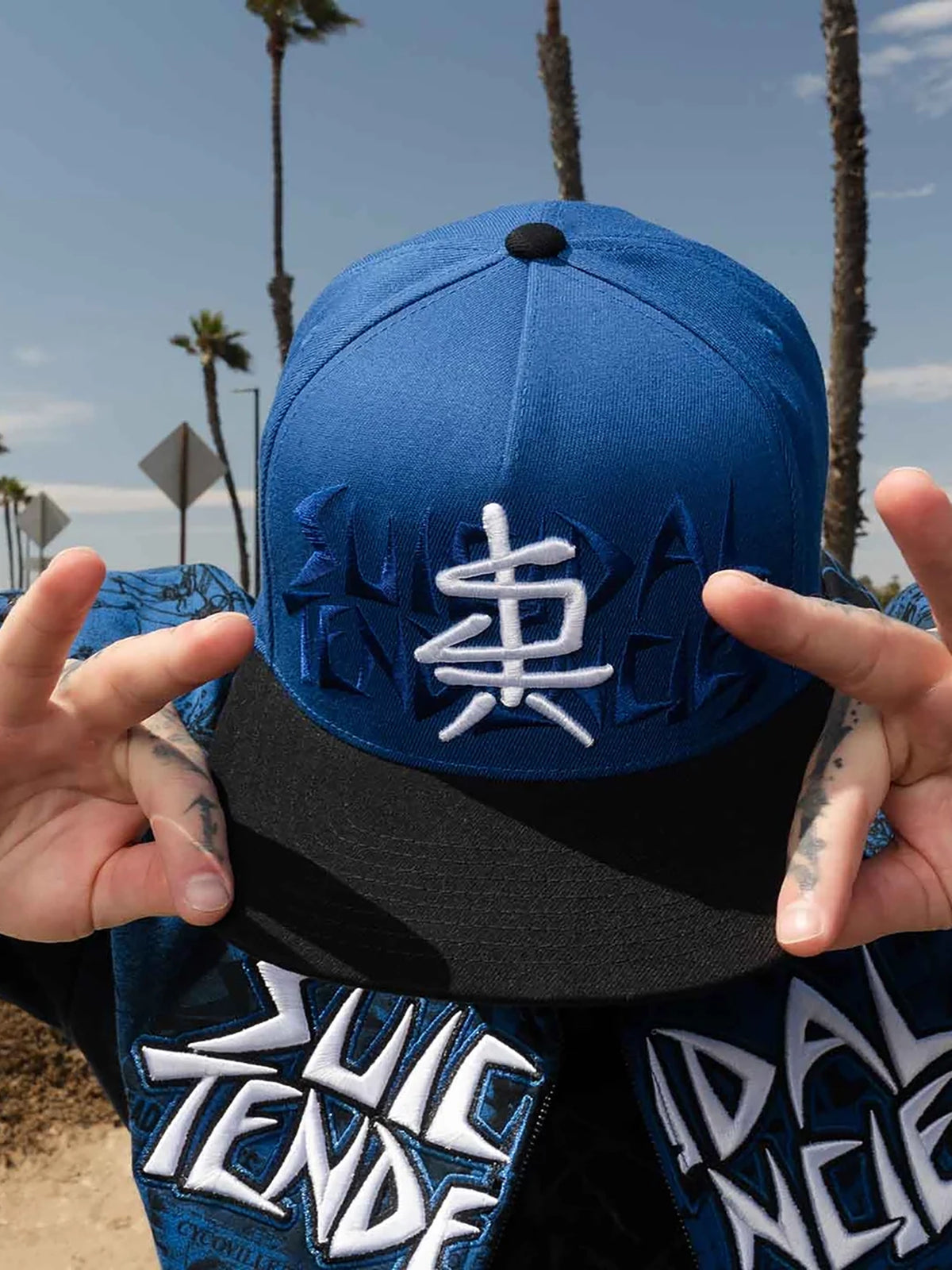 Sullen x Suicidal Tendencies ST Blastover Snapback Hat - Blue / Black