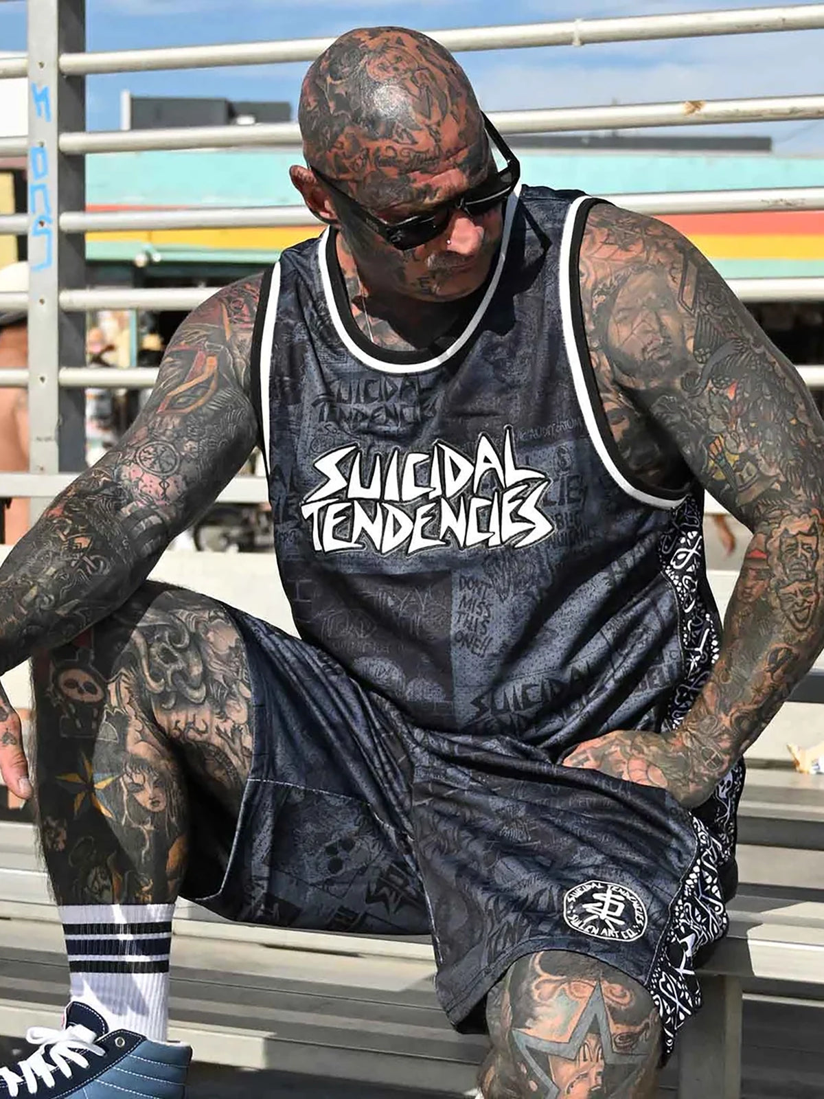 Sullen x Suicidal Tendencies Men's Posted Heavy Mesh Jersey - Grey