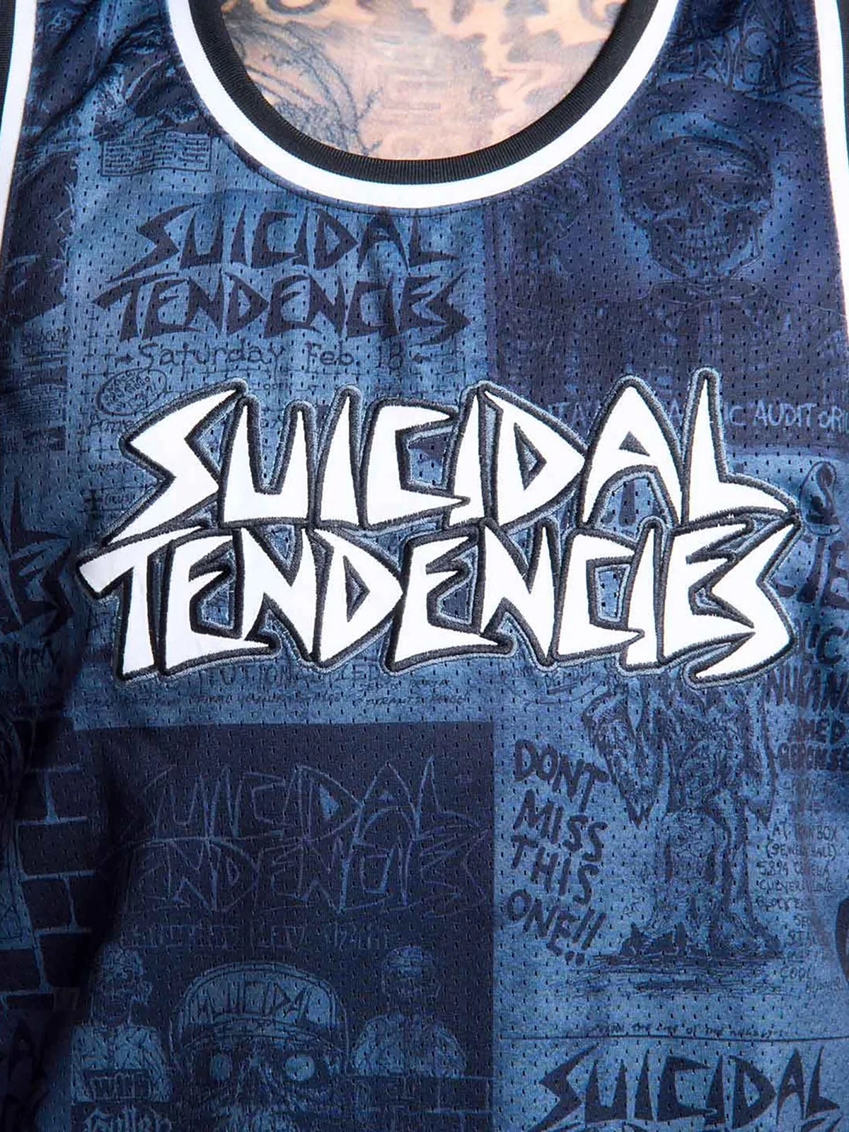 Sullen x Suicidal Tendencies Men's Posted Heavy Mesh Jersey - Grey