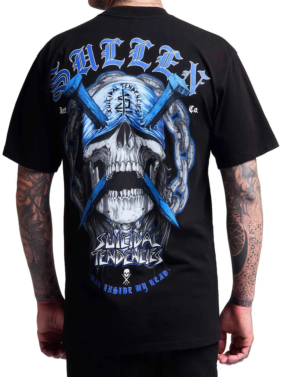 Sullen x Suicidal Tendencies Men's War Head Premium Graphic T-shirt - Jet Black