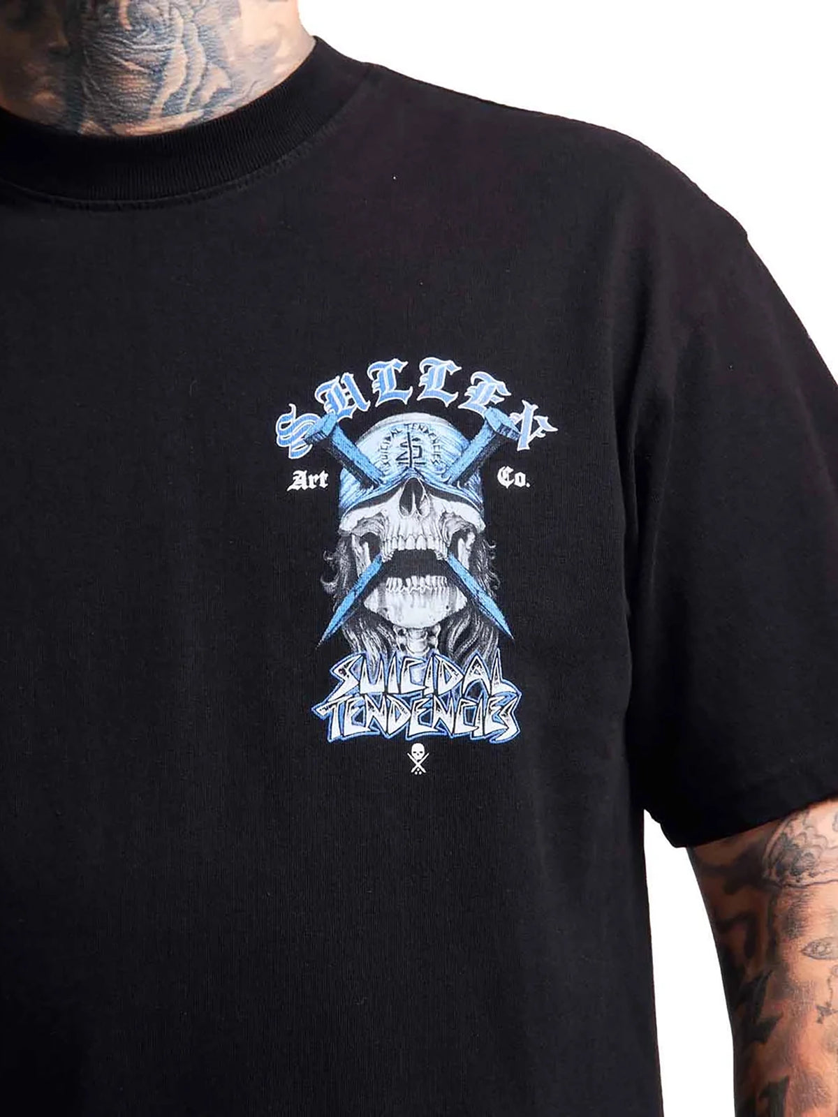 Sullen x Suicidal Tendencies Men's War Head Premium Graphic T-shirt - Jet Black