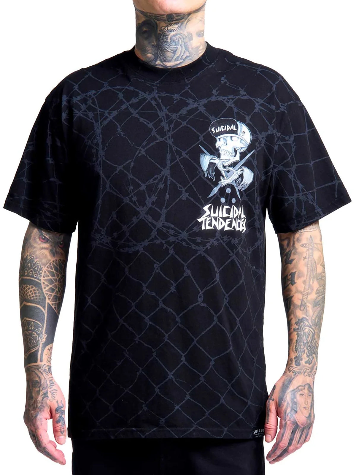 Sullen x Suicidal Tendencies Men's ST x SAC “1 Ton” Relaxed Fit Graphic T-shirt - Jet Black