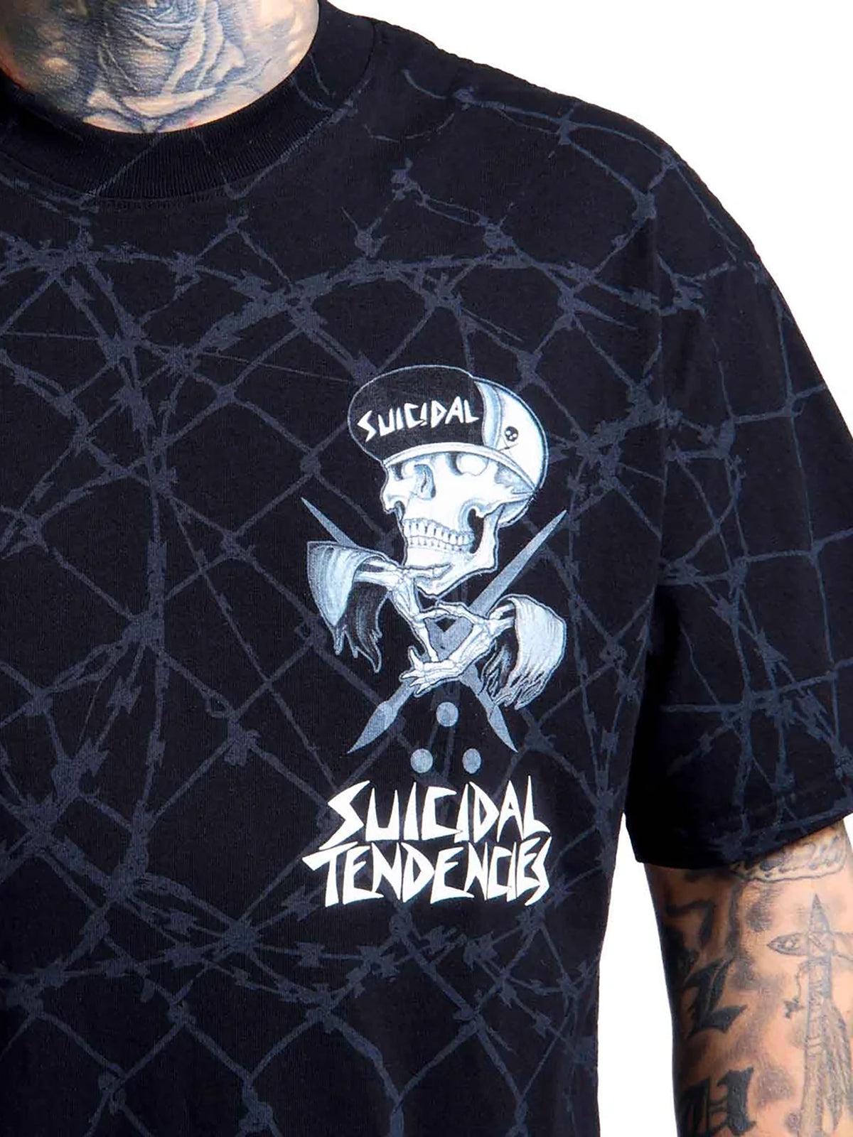 Sullen x Suicidal Tendencies Men's ST x SAC “1 Ton” Relaxed Fit Graphic T-shirt - Jet Black