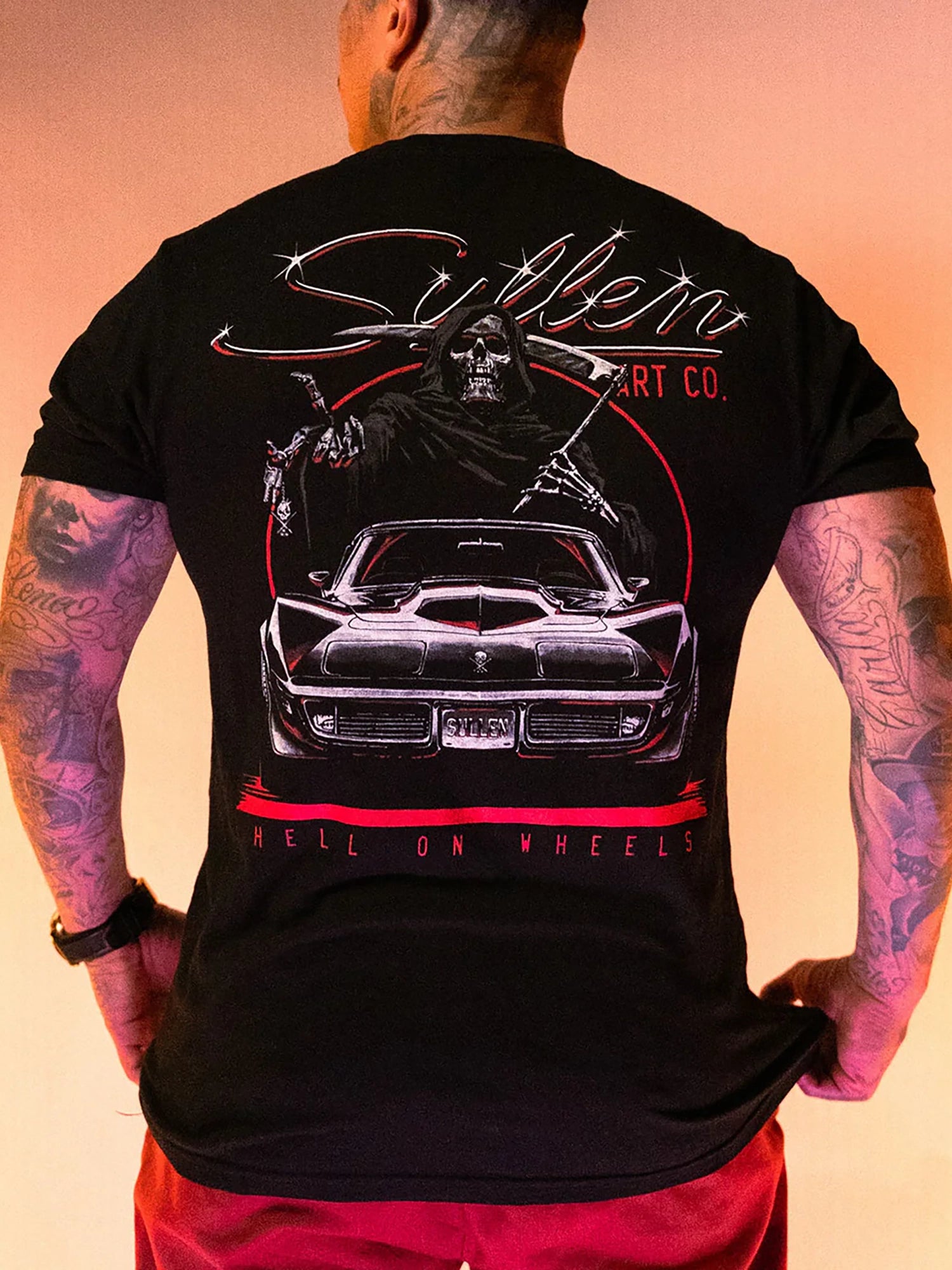 Sullen Men's Stingray Premium Graphic T-shirt - Jet Black by Sullen