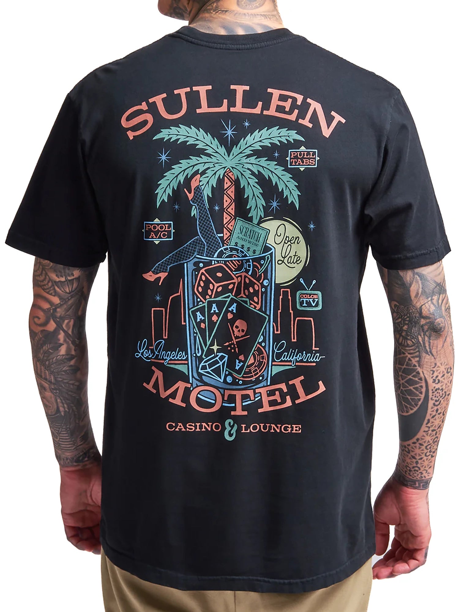 Sullen Men's Sullen Motel Premium Graphic T-shirt - Caviar