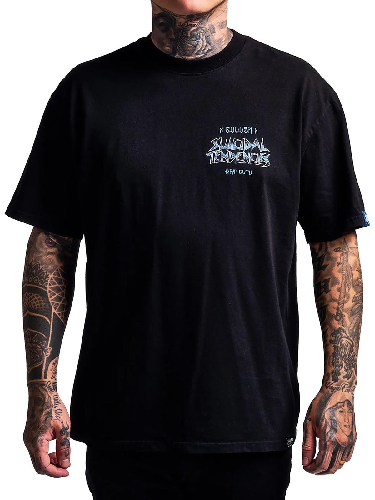 Sullen x Suicidal Tendencies Men's Sk8r “1 Ton” Graphic T-shirt - Jet Black