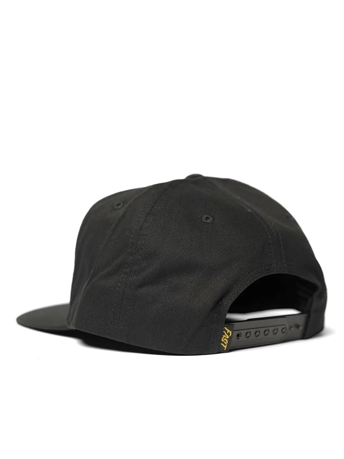 Fasthouse Men's Talon Snapback Hat in Black, rear view with snapback closure