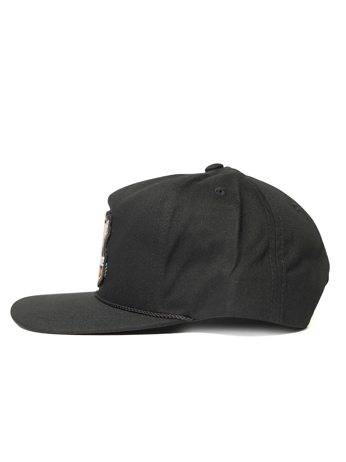Fasthouse Men's Talon Snapback Hat in Black, left-side view