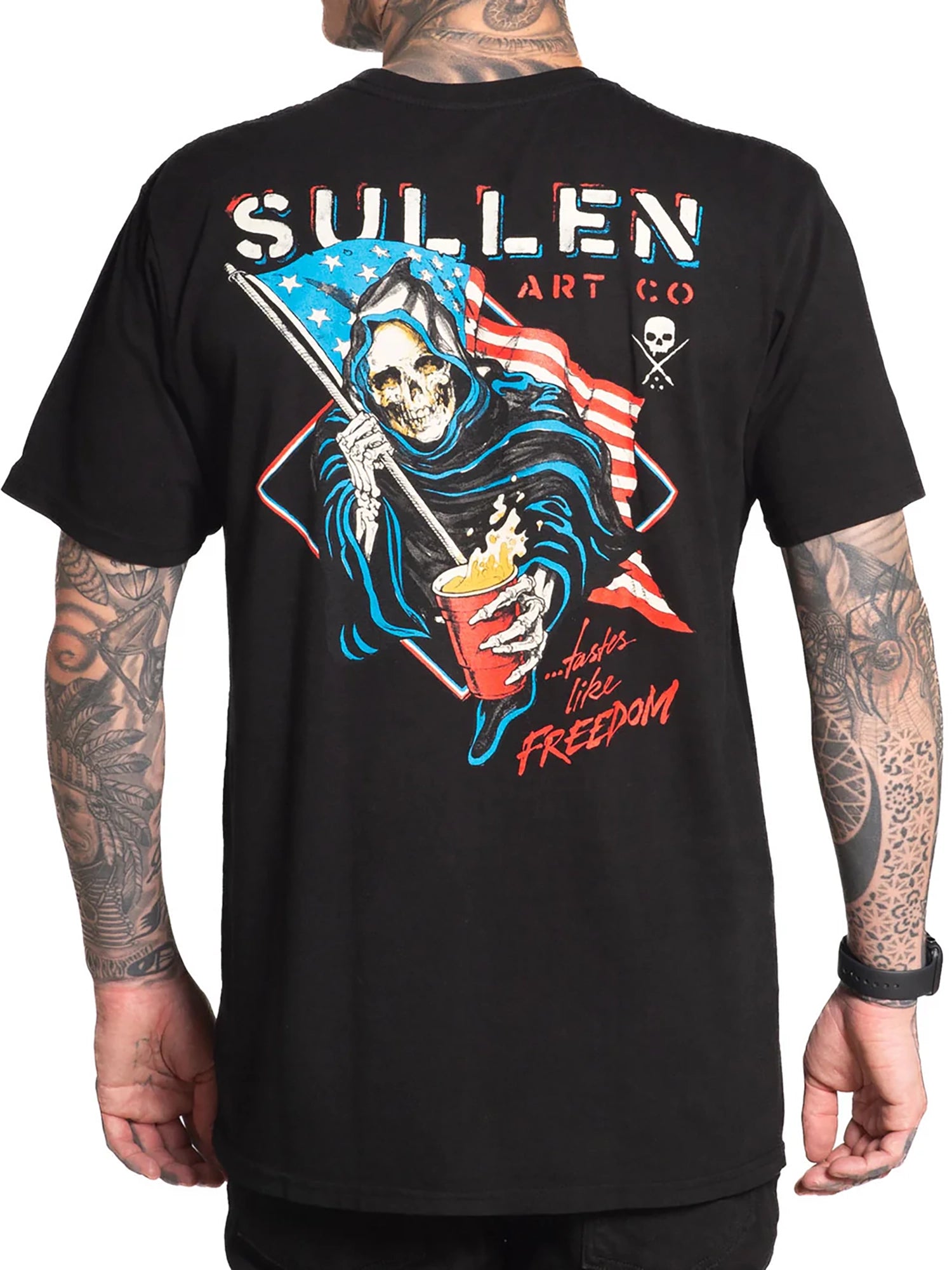 Sullen Men's Tastes Like Freedom Premium T-shirt - Jet Black