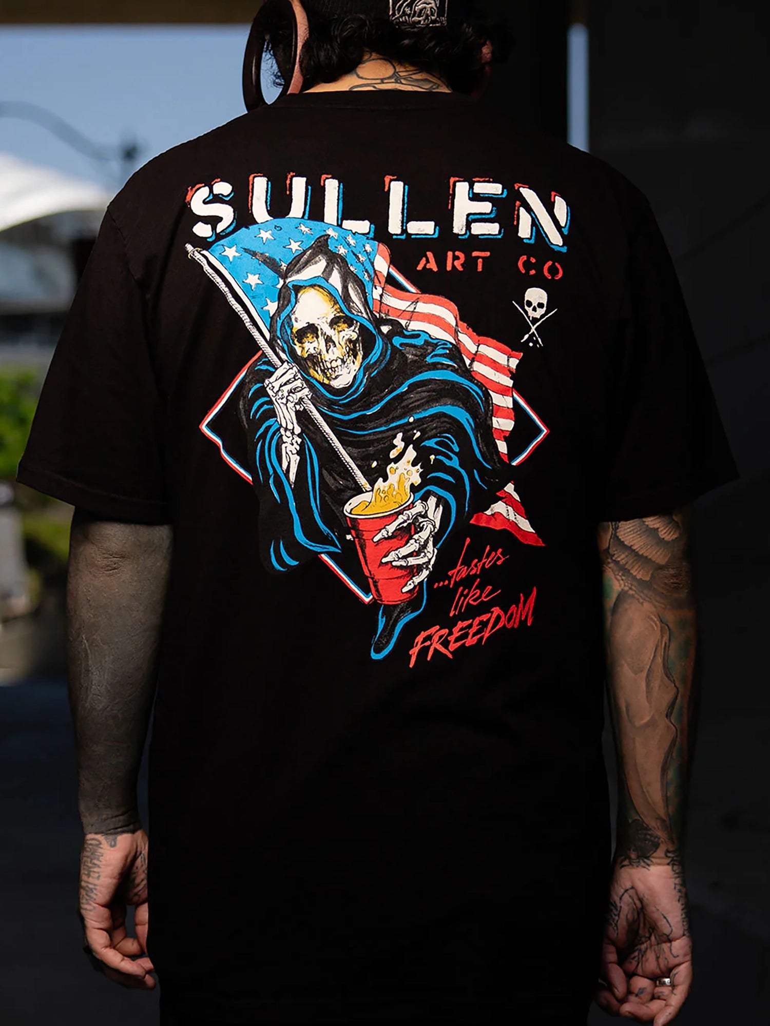 Sullen Men's Tastes Like Freedom Premium T-shirt - Jet Black