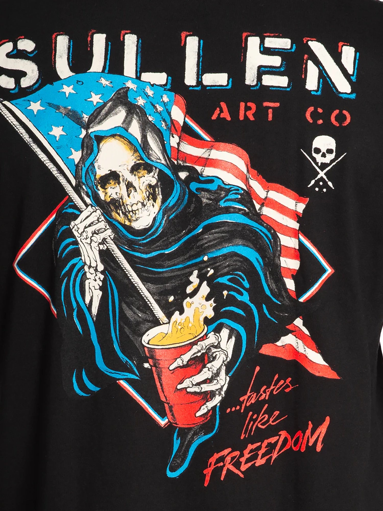 Sullen Men's Tastes Like Freedom Premium T-shirt - Jet Black