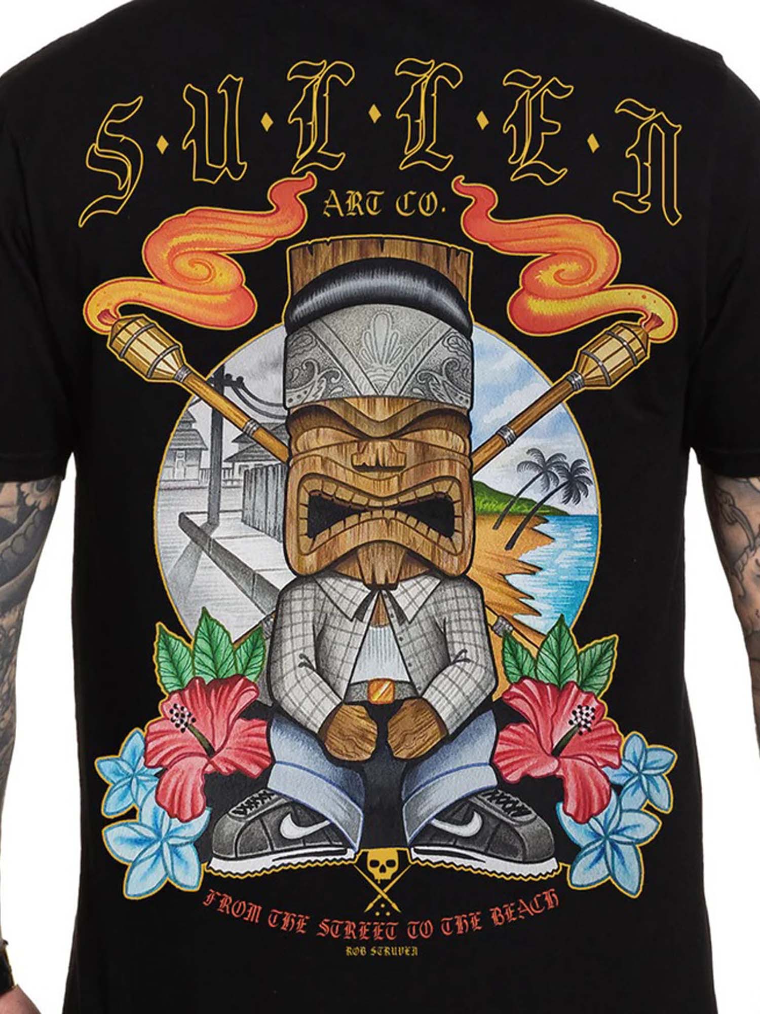 Sullen Men's Tiki Cholo Short Sleeve Premium T-shirt by Sullen