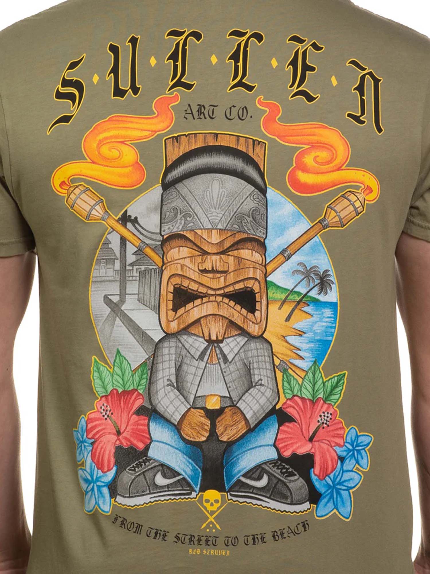 Sullen Men's Tiki Cholo Short Sleeve Premium T-shirt by Sullen