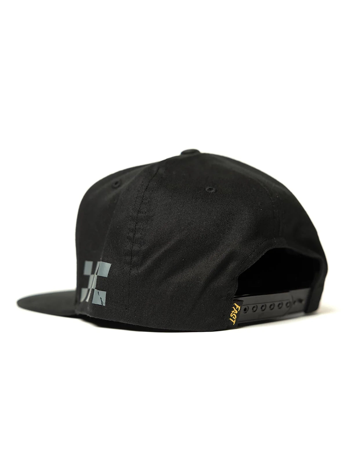 Fasthouse Men's Torn 110 Snapback Hat in Black - rear snapback view