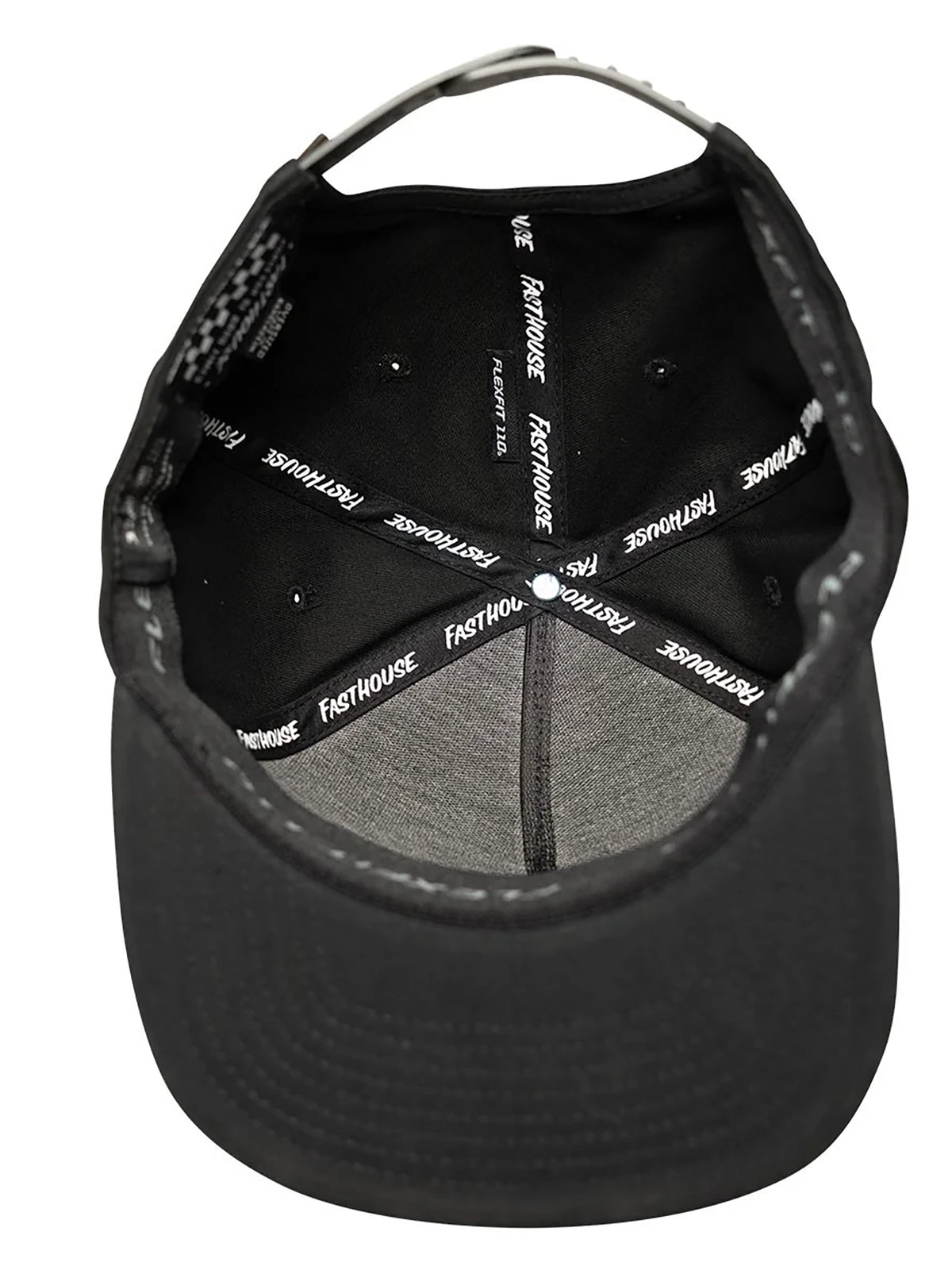 Fasthouse Men's Torn 110 Snapback Hat in Black - interior and underbill