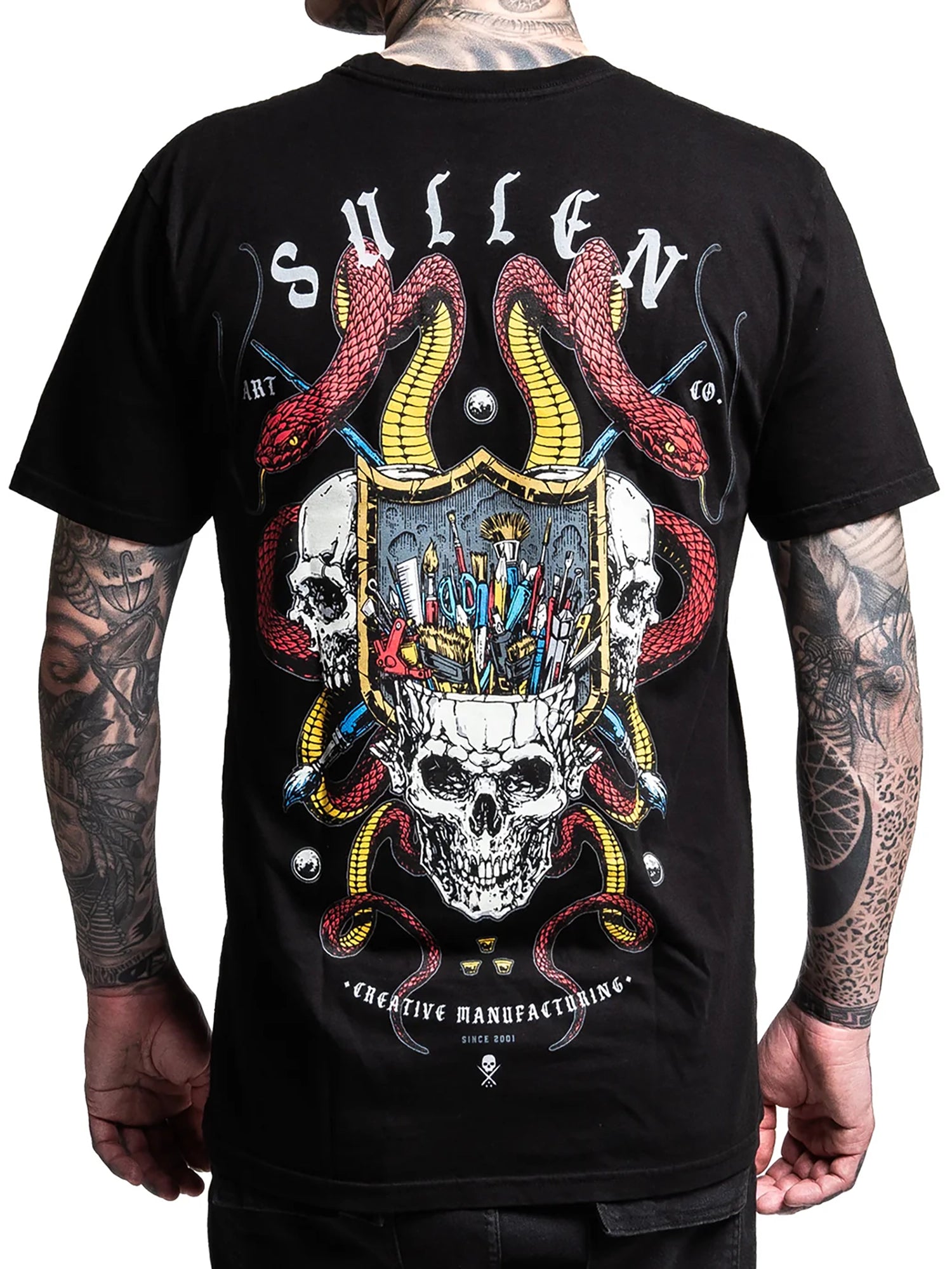 Sullen Men's Triple Header Premium Graphic Tee - Jet Black