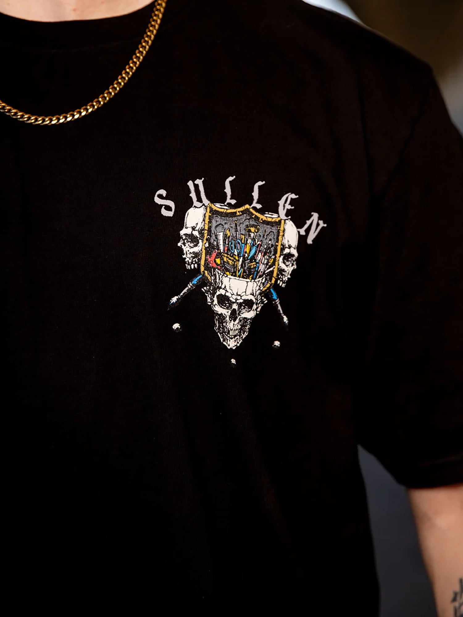 Sullen Men's Triple Header Premium Graphic Tee - Jet Black