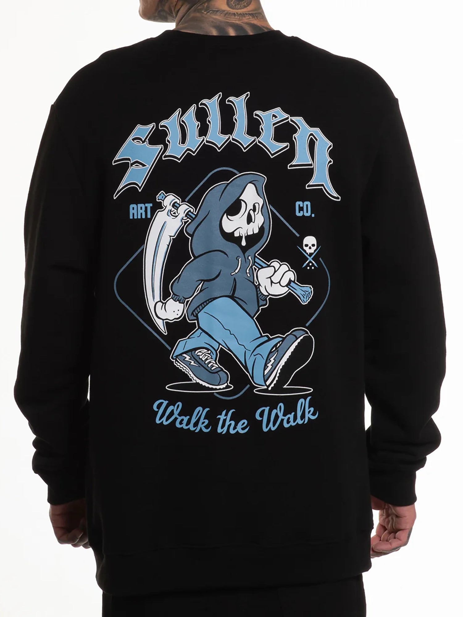sullen 長袖 Sullen Men's Walk the Walk Long Sleeve French Terry Crewneck T-shirt
