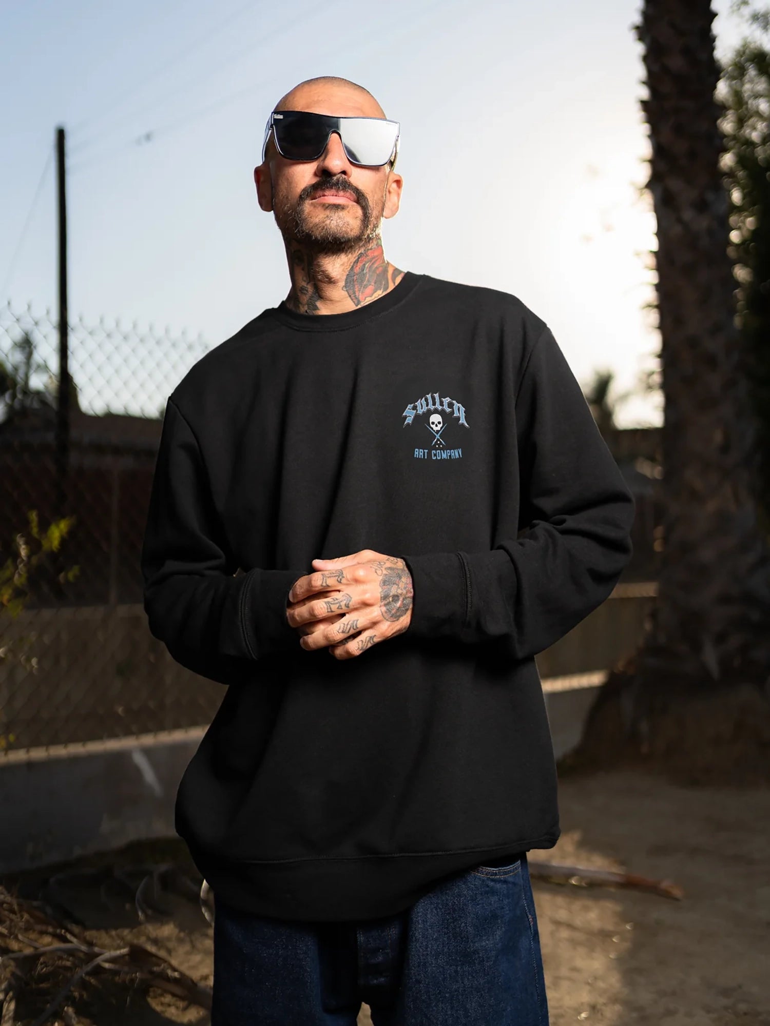 Sullen Men's Walk the Walk Long Sleeve French Terry Crewneck T-shirt