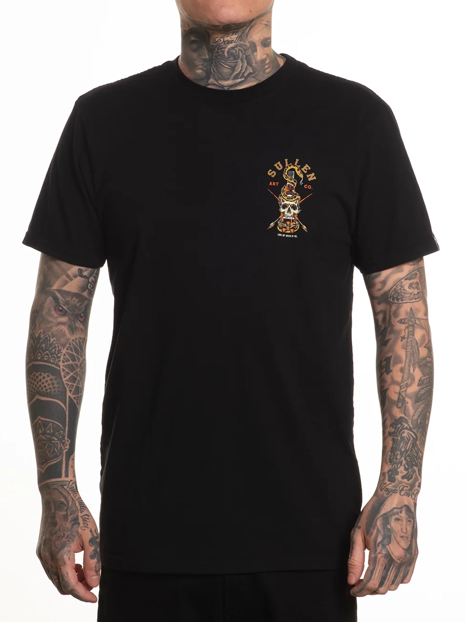 Sullen Men's Whiskey Bottle Premium Graphic T-shirt - Jet Black