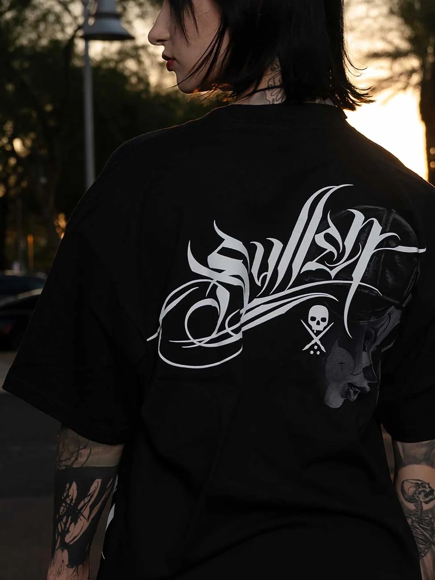 Sullen Fallen Standard T-shirt back lifestyle view