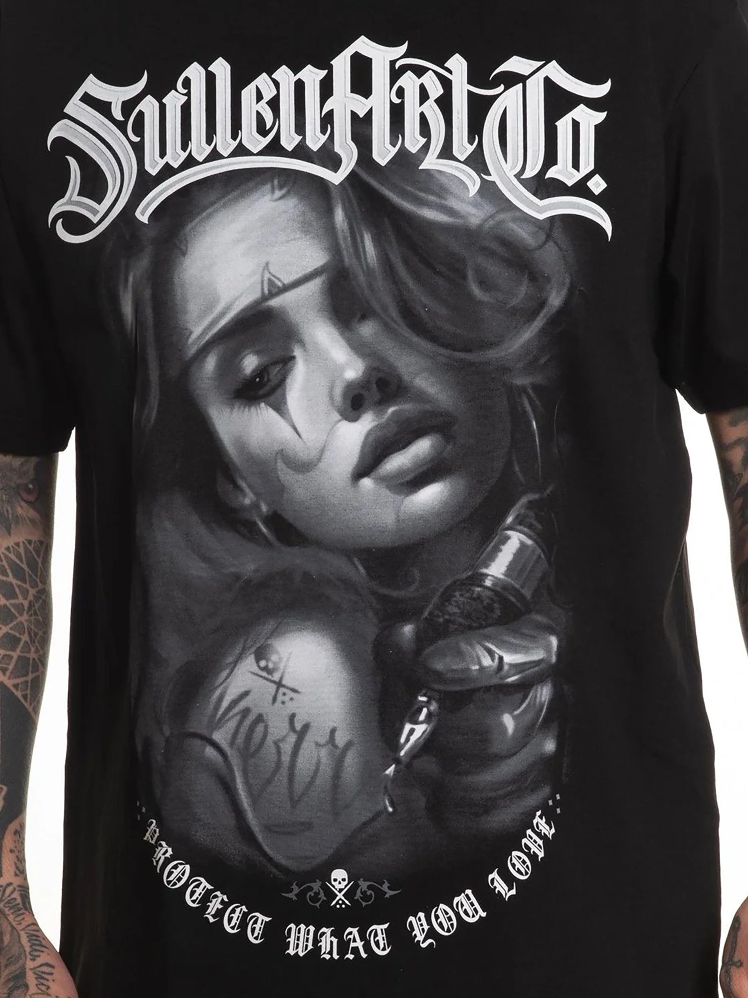 Sullen Men’s Grey Scale "1 Ton" Relaxed Fit T-shirt - Jet Black