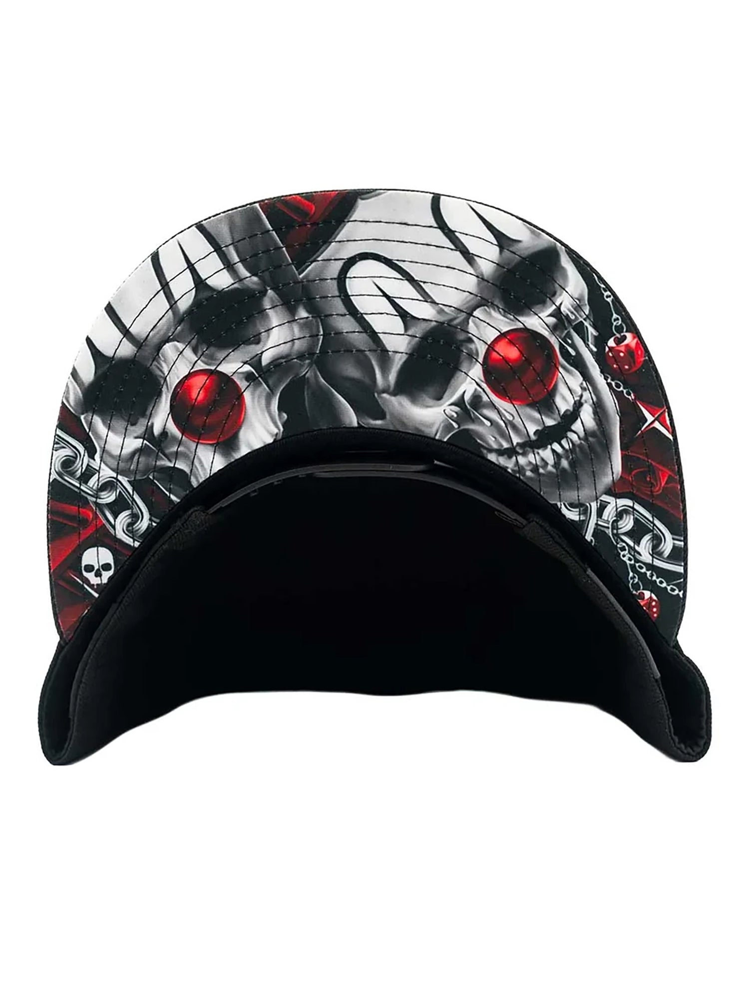Printed skull underbill artwork on Sullen High and Low snapback hat