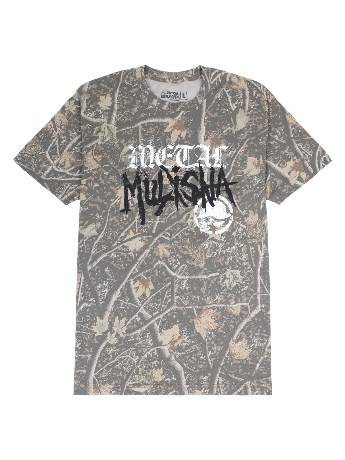 Metal Mulisha Defaced Camo T-shirt product view in Deadwood Tree Camo