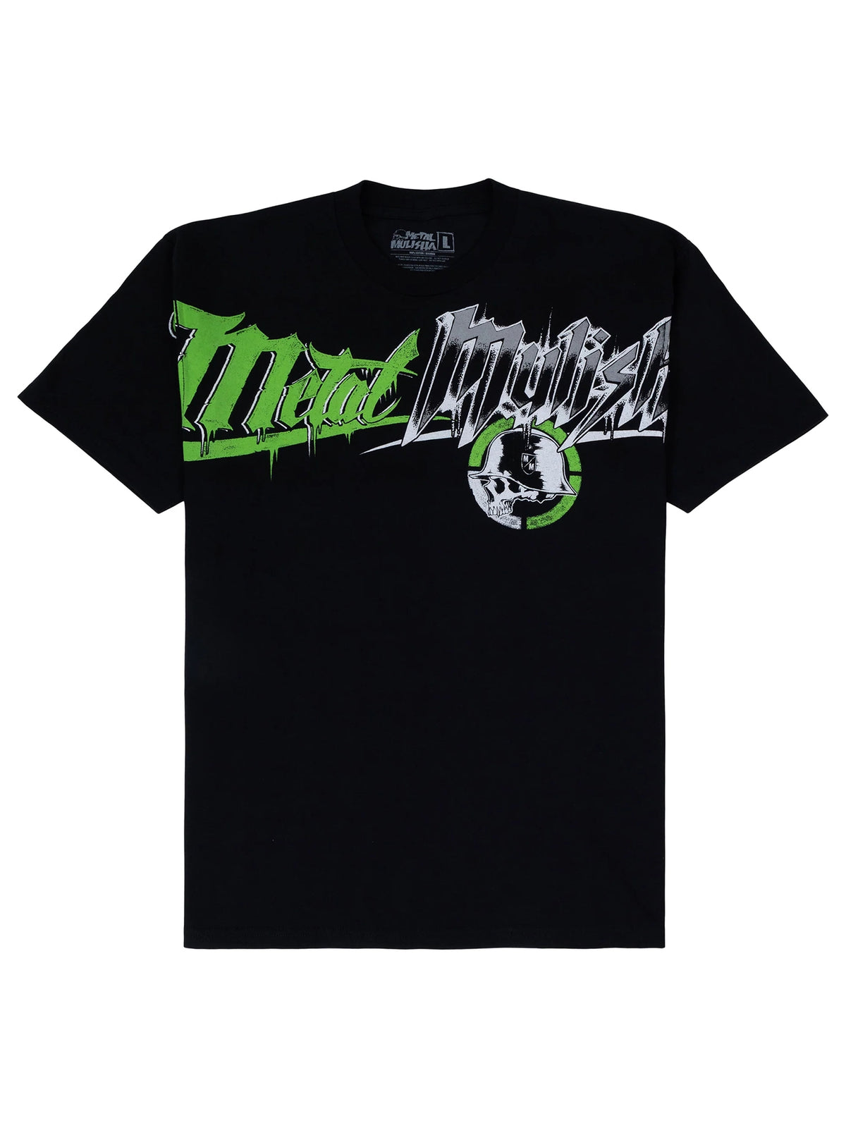 Metal Mulisha Hardcore black and green graphic T-shirt product view