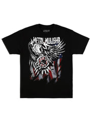 Metal Mulisha Men's Eagle American Flag Short Sleeve T-shirt