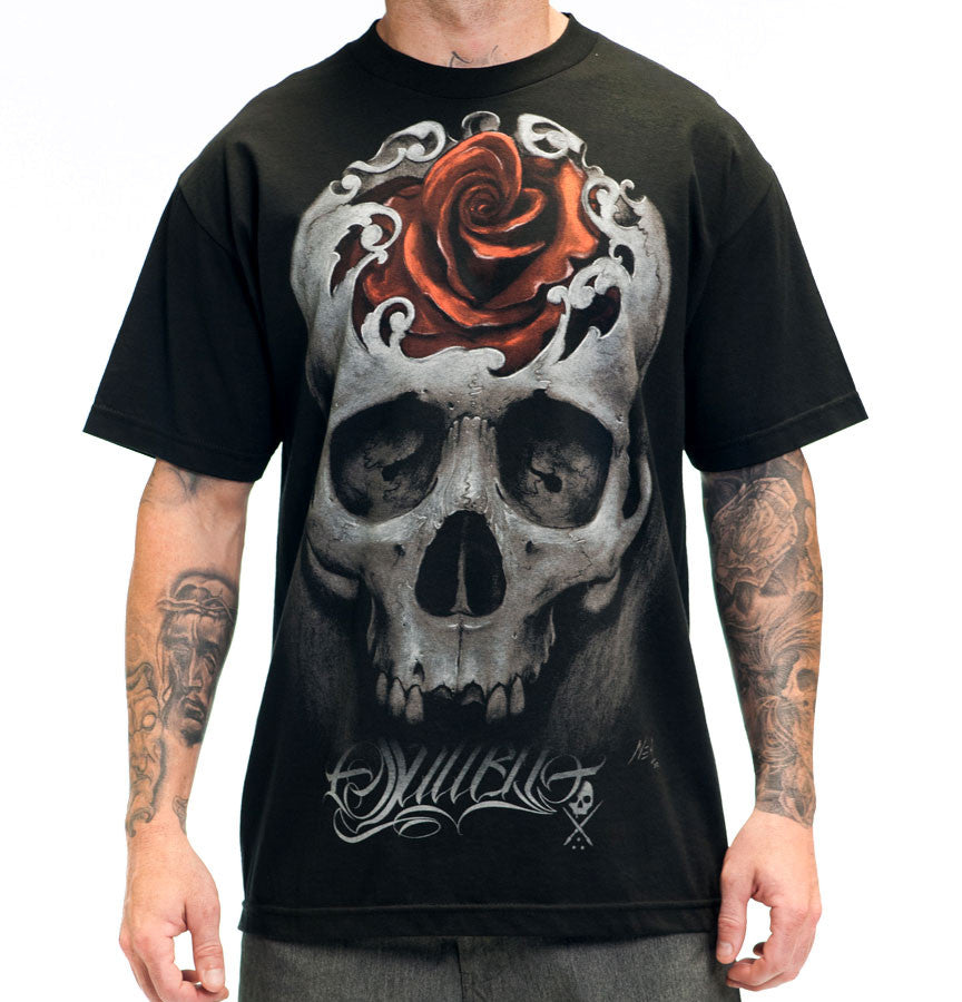 Luxury Blue Rose Skull Men's T-shirt – 1848attire