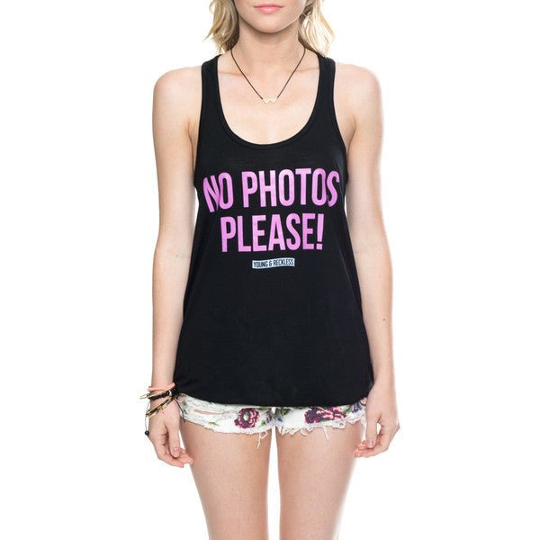 Y&R Women's No Photos Please Racerback Tank Top
