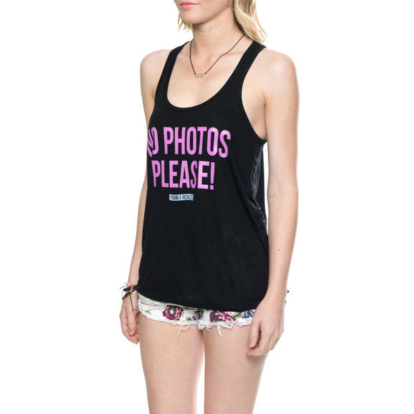 Y&R Women's No Photos Please Racerback Tank Top Side