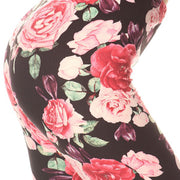 Vulcinity Rose Floral Print Leggings