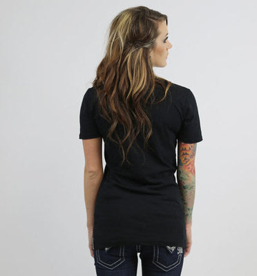 Sullen Angels Gus X Smith Badge Vneck Tee Back