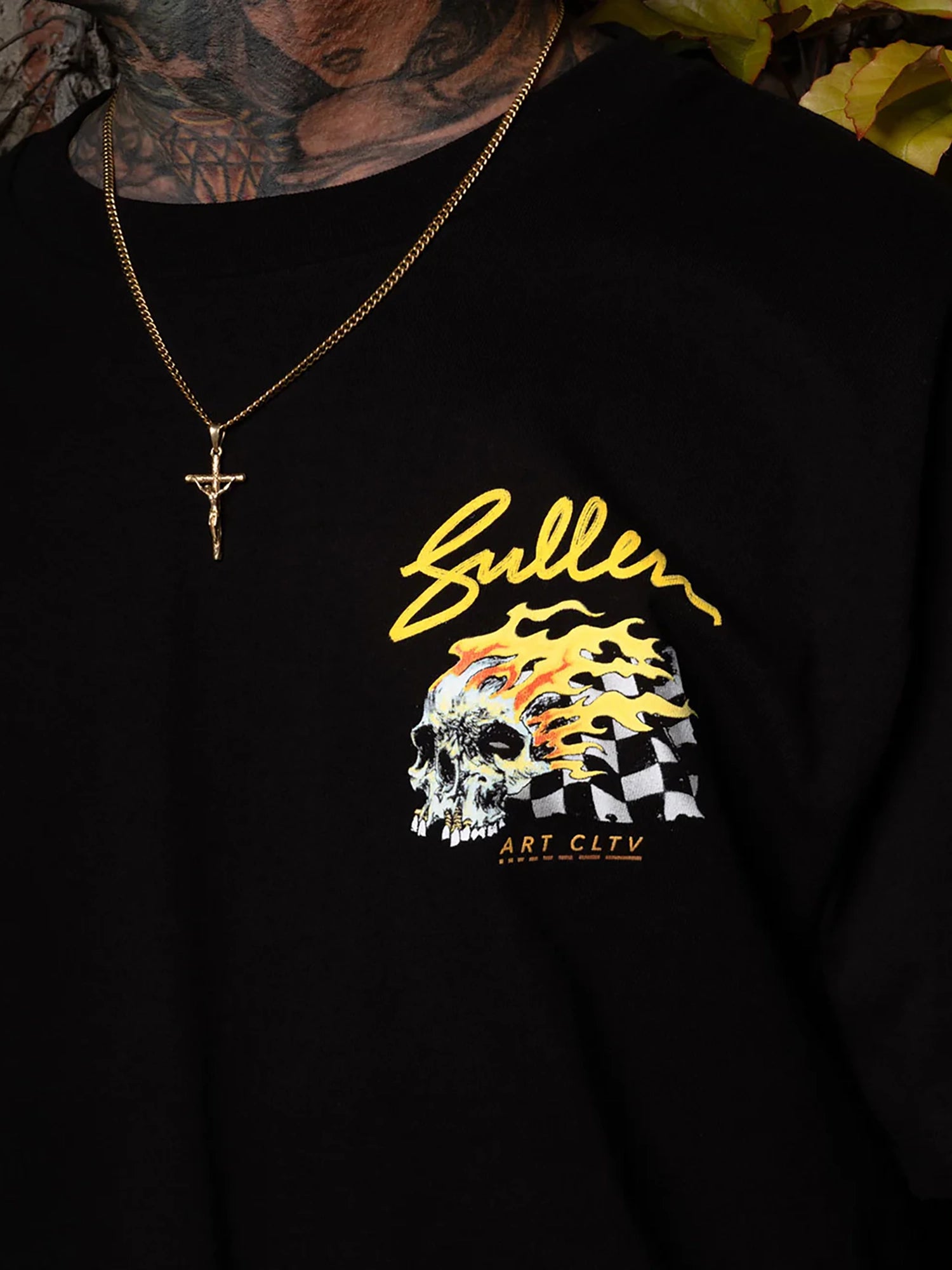 Sullen Men's 1st in Hell Graphic T-shirt - Black by Vulcinity