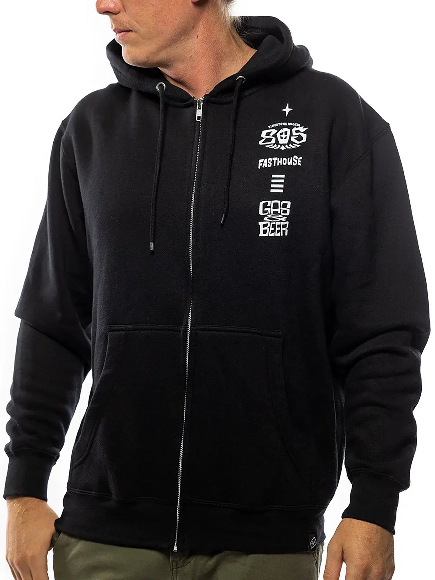 Fasthouse Men's 805 Fuel Zip Up Hoodie - Black by FASTHOUSE