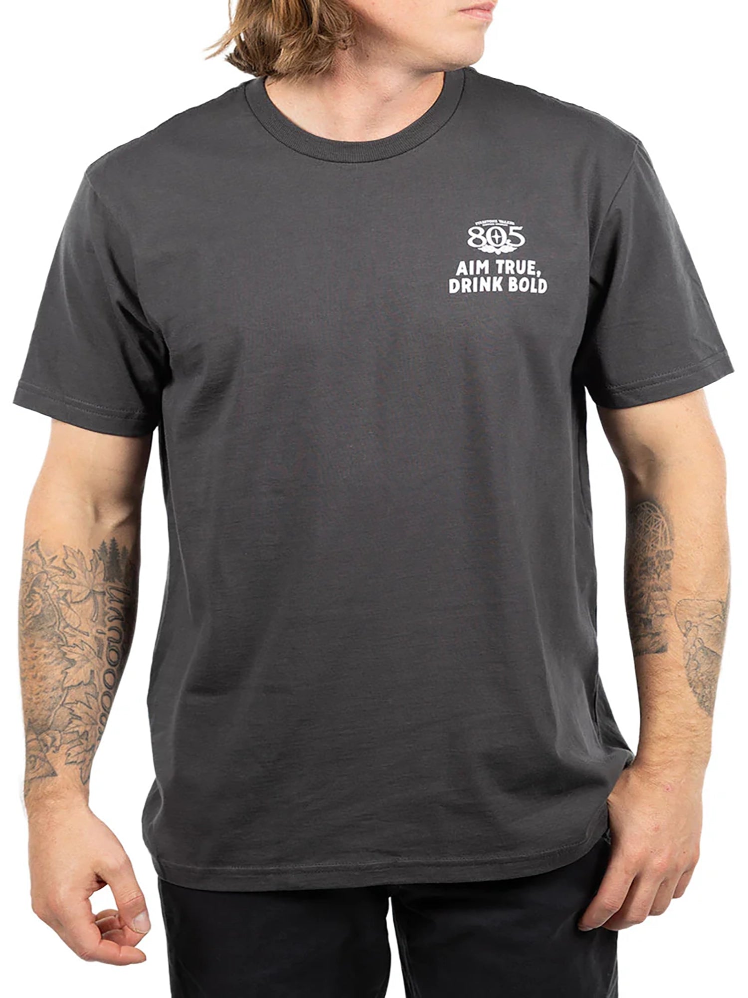 Fasthouse Men's 805 Premier Aim True SS Tee - Graphite Black