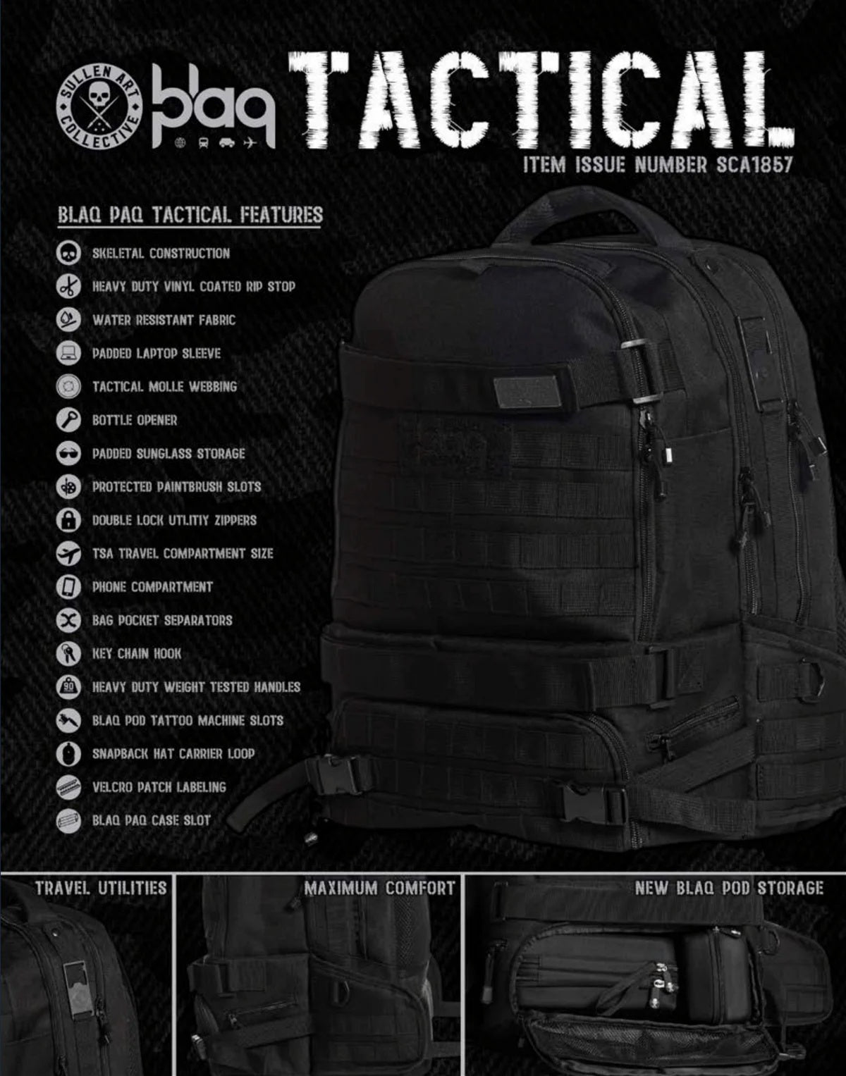 Sullen Blaq Paq Tactical Backpack