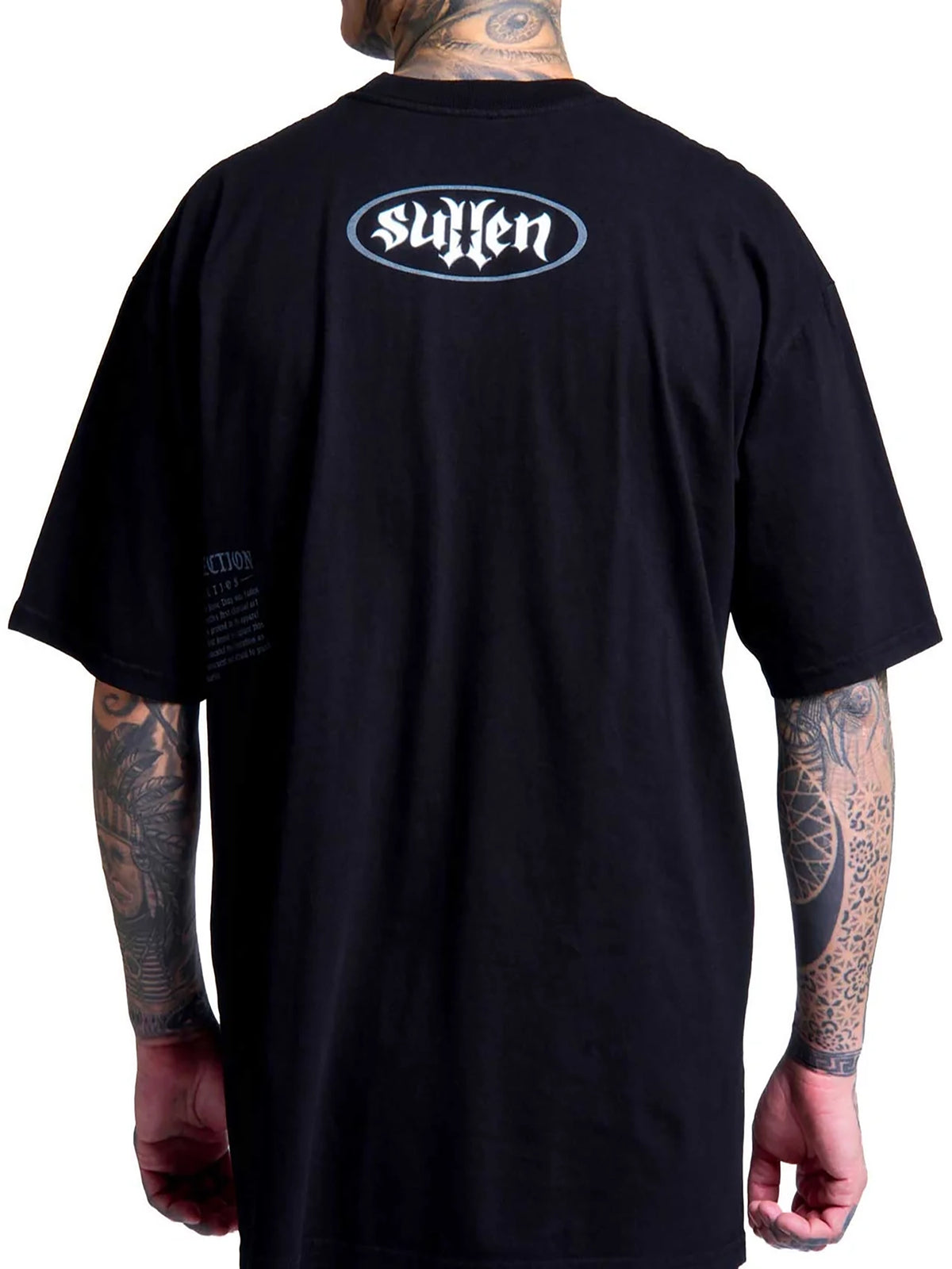 Sullen Bone Thug 1 Ton T-shirt in Jet Black - back product view