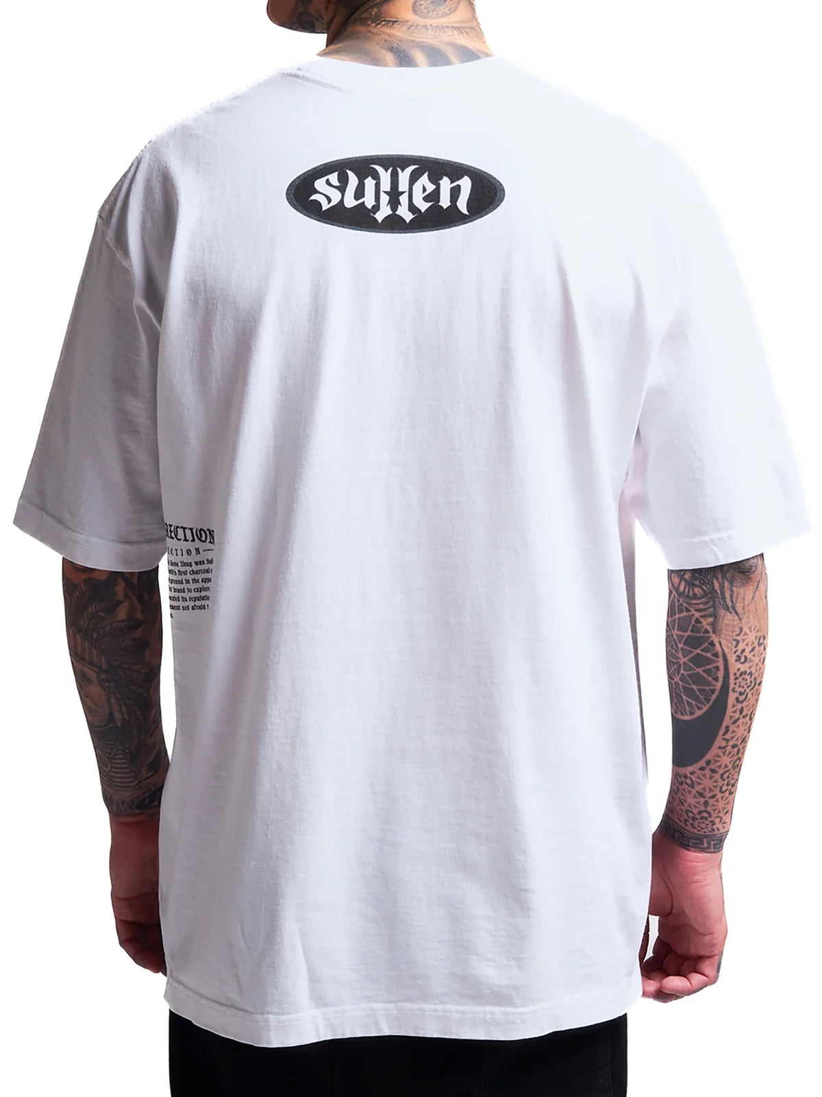 Sullen Bone Thug 1 Ton T-shirt in White - back product view